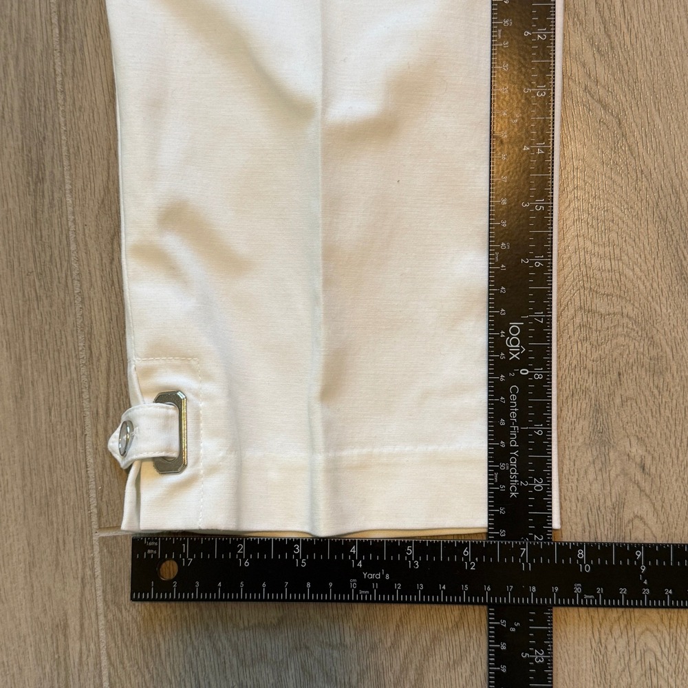 Rafaella Curvy White Capris Pants Cropped Capri Cropped Pants Size 6 - Picture 3 of 8